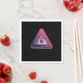Serviette En Papier Illuminati Triangle Symbol Masonic Conspiracy Gift (En situation)