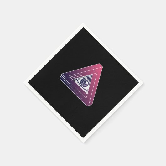 Serviette En Papier Illuminati Triangle Symbol Masonic Conspiracy Gift (Coin)
