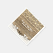 Serviette En Papier illumination commémorative sur bois (Coin)