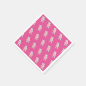 Serviette En Papier illusima Ballerina Hippo rose (Coin)