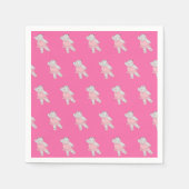 Serviette En Papier illusima Ballerina Hippo rose fête d'anniversaire  (Devant)
