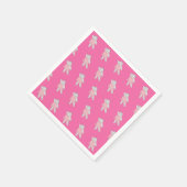 Serviette En Papier illusima Ballerina Hippo rose fête d'anniversaire  (Coin)