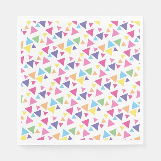 Serviette En Papier illusima Fête Triangles Arc-en-ciel (Devant)
