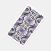 Serviette En Papier Illusion Lilac Abstrait Floral Fractal Art Imagina (Coin)