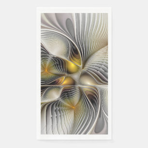 Serviette En Papier Illusion Optique Abstrait 3D Fractal Avec Profonde