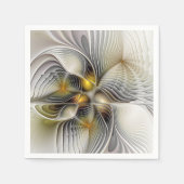 Serviette En Papier Illusion Optique Abstrait 3D Fractal Avec Profonde (Devant)