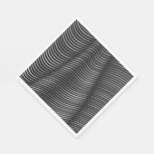 Serviette En Papier Illusion optique noire et argent (Coin)