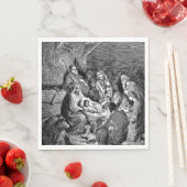 Serviette En Papier Illustrated Christmas Nativity Scene (En situation)