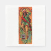 Serviette En Papier Illustration amérindienne amérindienne de 1919 (Devant)