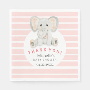 Serviette En Papier Illustration aquarelle d'un éléphant mignon de pri