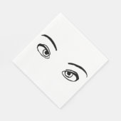Serviette En Papier Illustration audacieuse des yeux mystérieux noirs (Coin)