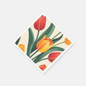 Serviette En Papier Illustration Bold Tulip (Coin)
