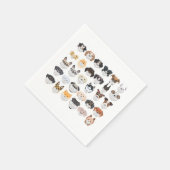 Serviette En Papier Illustration Chiens avec appareil respiratoire (Coin)