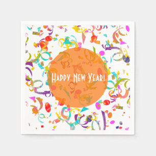 Serviette En Papier Illustration colorée de lancer de confettis