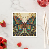 Serviette En Papier Illustration colorée de papillon (En situation)