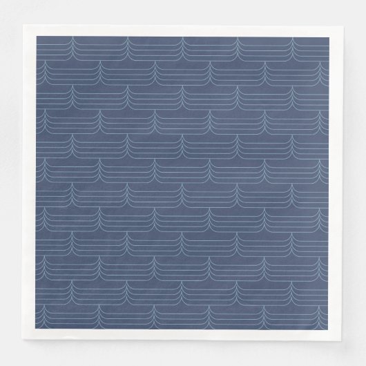 Serviette En Papier Illustration cool bleue, moderne, simple (Devant)