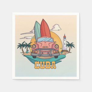 Serviette En Papier Illustration Cuba