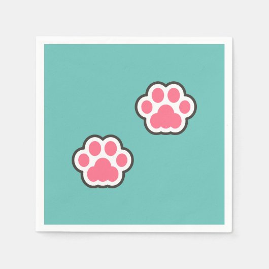 Serviette En Papier Illustration Cute Kitty (Devant)