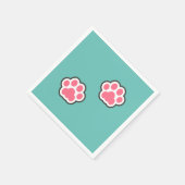 Serviette En Papier Illustration Cute Kitty (Coin)