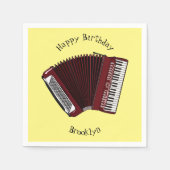 Serviette En Papier Illustration d'accordion (Devant)