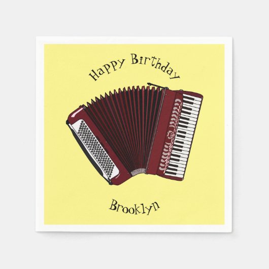 Serviette En Papier Illustration d'accordion (Devant)