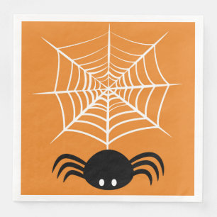Serviette En Papier Illustration d'araignée d'Halloween effrayante
