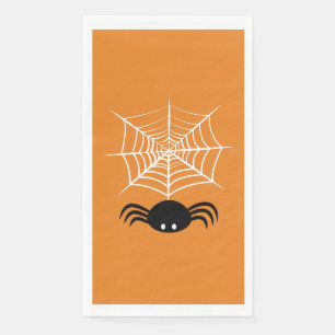 Serviette En Papier Illustration d'araignée d'Halloween effrayante