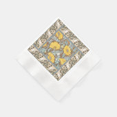 Serviette En Papier illustration d'art pavot fleur jaune (Coin)