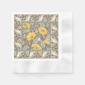 Serviette En Papier illustration d'art pavot fleur jaune (Devant)