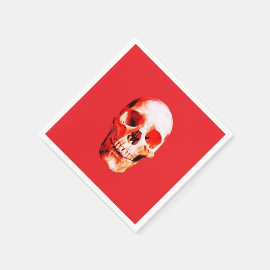 Serviette En Papier Illustration d'art Pop Skull (Coin)