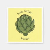 Serviette En Papier Illustration d'artiste (Devant)