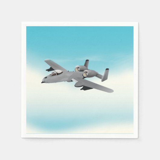 Serviette En Papier Illustration d'avion militaire A10 (Devant)