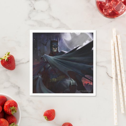 Serviette En Papier Illustration de Batman sur la crise infinie (En situation)