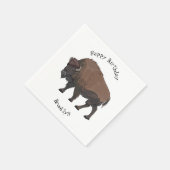 Serviette En Papier Illustration de bison (Coin)