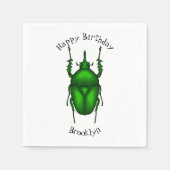 Serviette En Papier Illustration de bug Mecynorhina torquata (Devant)