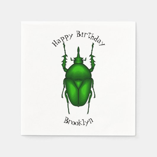 Serviette En Papier Illustration de bug Mecynorhina torquata (Devant)