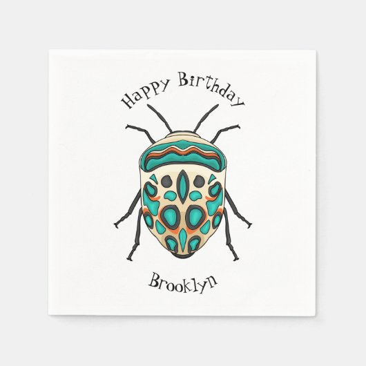 Serviette En Papier Illustration de bug Picasso (Devant)