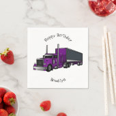 Serviette En Papier Illustration de camion semi-remorque (En situation)