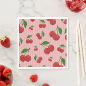 Serviette En Papier Illustration de cerises (En situation)