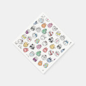 Serviette En Papier Illustration de chat de dessin animé (Coin)