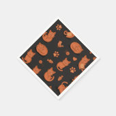 Serviette En Papier Illustration de chat de dessin animé (Coin)