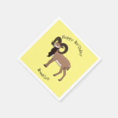 Serviette En Papier Illustration de chèvre de Mouflon (Coin)