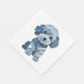 Serviette En Papier Illustration de chien en patchwork de denim mignon (Coin)