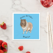 Serviette En Papier Illustration de chien Rough collie (En situation)