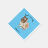 Serviette En Papier Illustration de chien Rough collie (Coin)