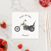 Serviette En Papier Illustration de Chopper Motorcycle 1950 (En situation)