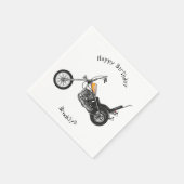 Serviette En Papier Illustration de Chopper Motorcycle 1950 (Coin)