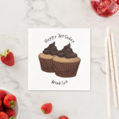 Serviette En Papier Illustration de Cupcake (En situation)