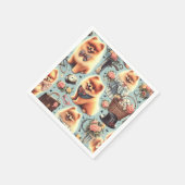 Serviette En Papier Illustration de Cute Pomeranian (Coin)