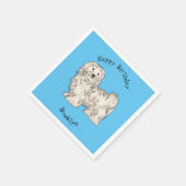 Serviette En Papier Illustration de dessin de chien de Havan (Coin)